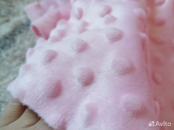 Отрез ткани плюш минки