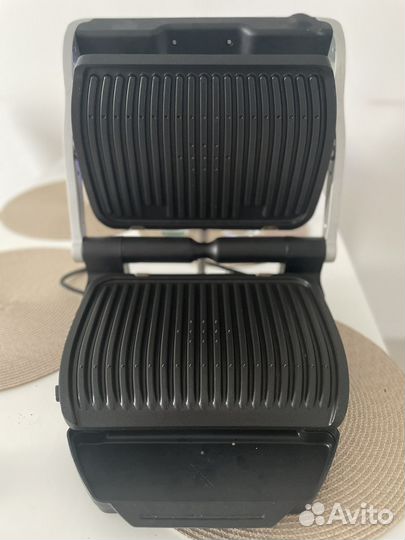 Гриль tefal optigrill+ GC712 стальной (GC712D34)