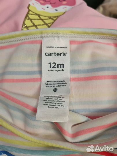 Купальные костюмы Carter's для девочек размер 12м