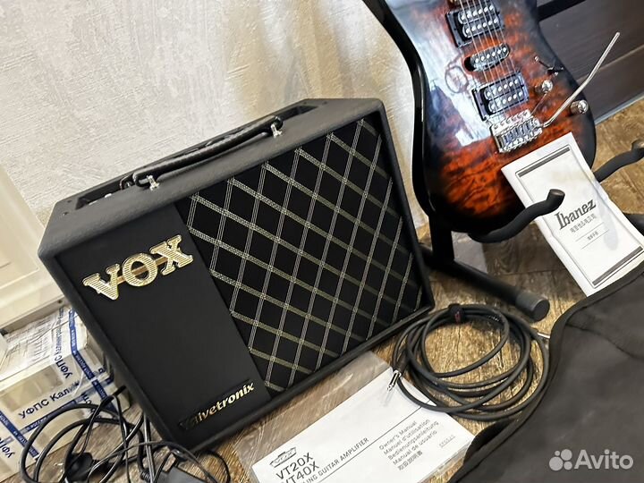 Электрогитара ibanez с комбиком VOX