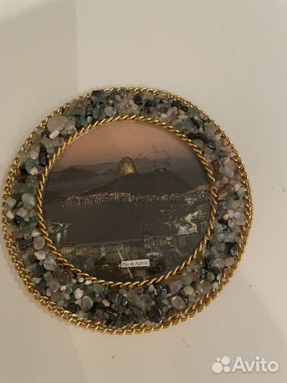 Тарелка настенная. Медь, латунь