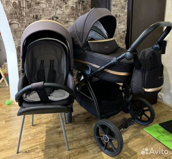 Коляска tutis uno 3 plus 3 в 1 черная