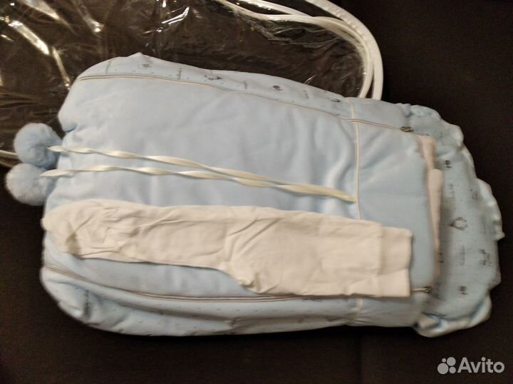 Зимний конверт на выписку для мальчика