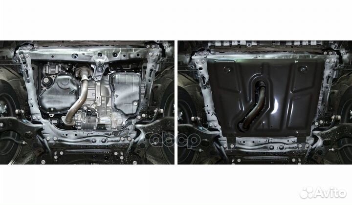 Защита картера двигателя и кпп Toyota RAV4 креп