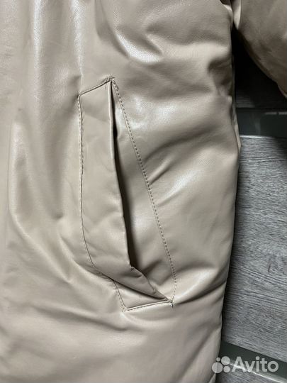 Куртка зимняя женская кожаная