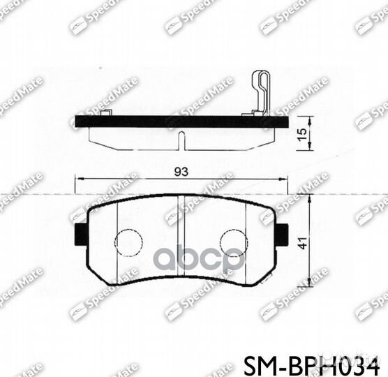 Колодки тормозные smbph034 SpeedMate