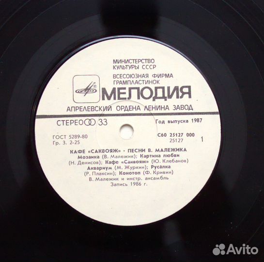 Вячеслав Малежик Кафе «Саквояж» (Мелодия)