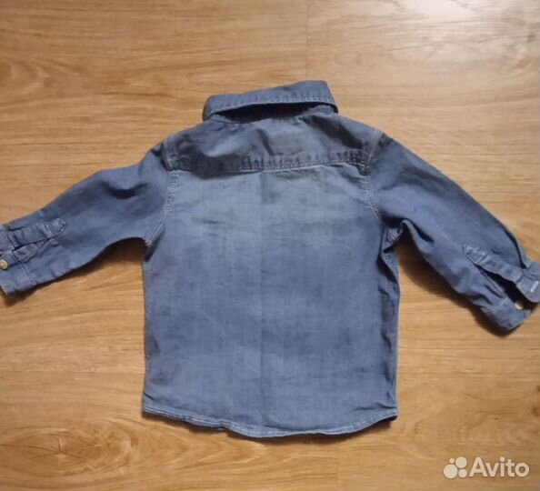 Джинсовая рубашка George на мальчика 6-9 мес