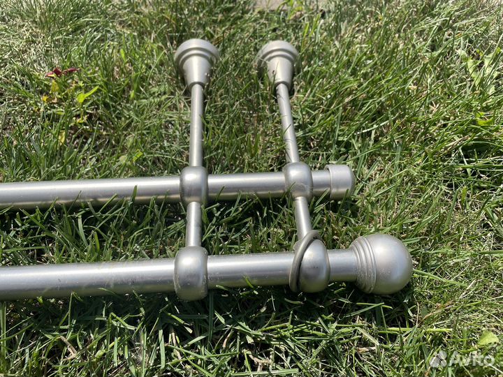 Карниз для штор металлический двухтрубный 2300 мм