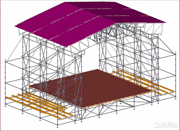 Строительные леса- подиумы, сцены, траверсы Layher