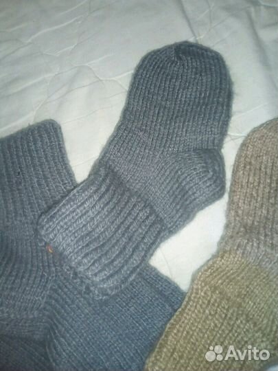 Носки новые, вязаные шерстяные