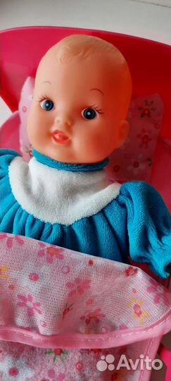 Кукла пупс в кроватке