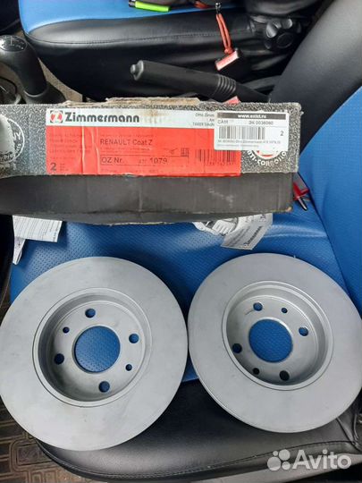 Диски тормозные передние Zimmermann на Renault
