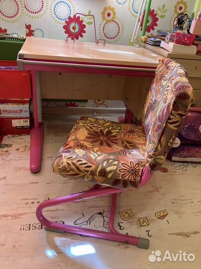 Растущая парта Дэми + стул + полки
