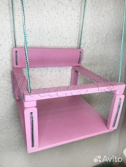 Качели детские подвесные деревянные