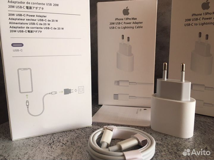 Зарядка на iPhone 20w новая / блок + кабель