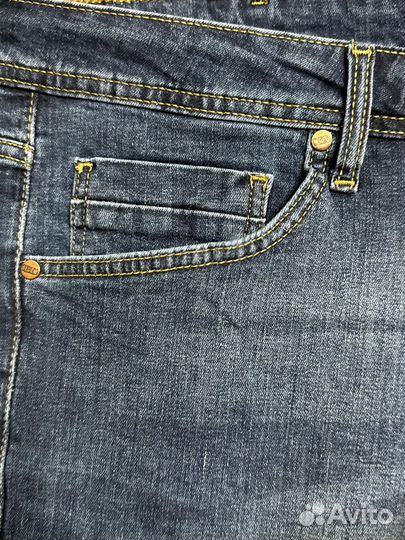 Джинсы широкие мужские синие