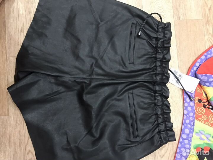 Шорты кожаные Манго