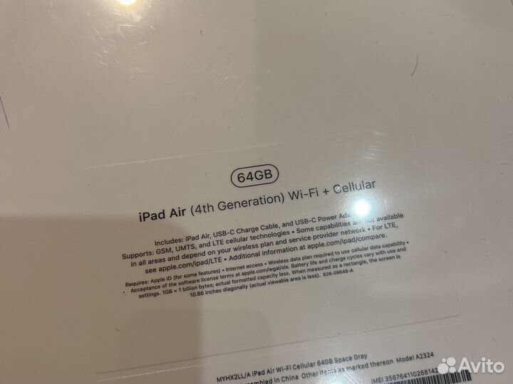 iPad air 4 64gb wifi+sim Новый