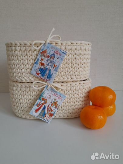 Корзины из трикотажной пряжи