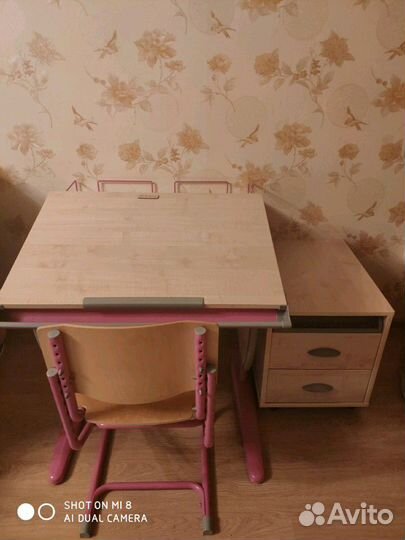 Парта, стул и тумба