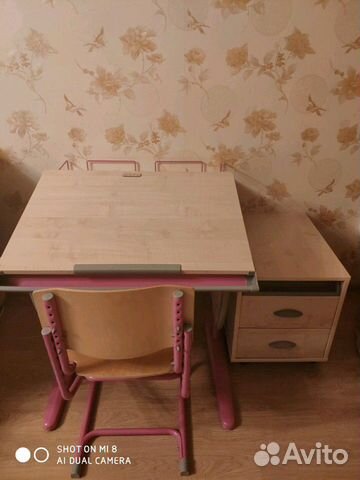 Парта, стул и тумба
