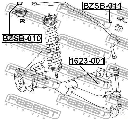 Втулка заднего стабилизатора комплект d19