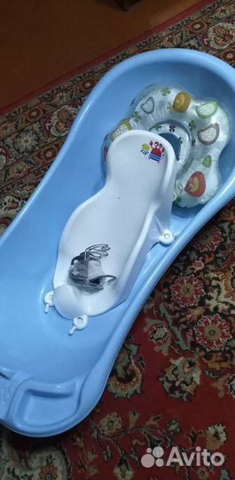 Горка для купания, ванночка, гамак и круг