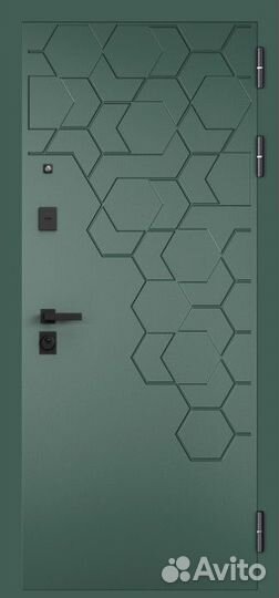 Дверь входная металлическая с зеркалом