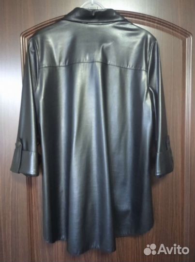 Кожаная рубашка женская