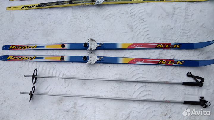 Лыжи пластиковые с ботинками