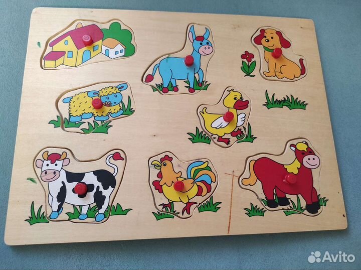 Деревянные пазлы вкладыши