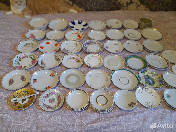 Блюдца от сервизов. СССР