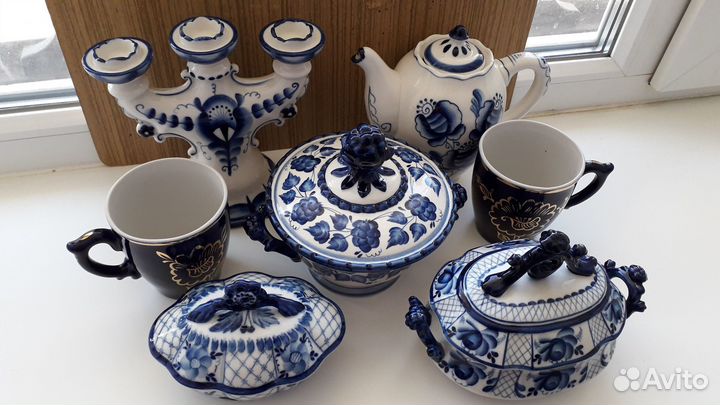 Изделия гжель разные