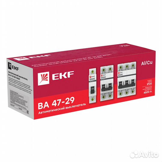 Автоматический выключатель EKF Basic ва 47-29 2P 5