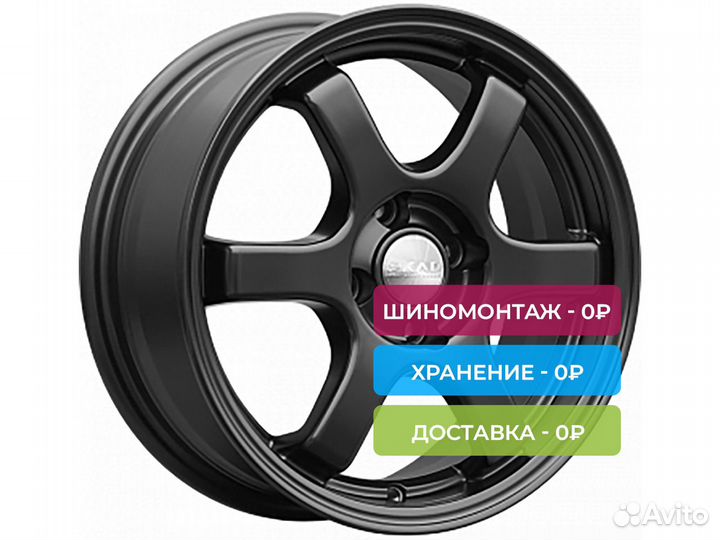 R15 5x100 6J ET38 D57,1 Скад Киото Черный барxат