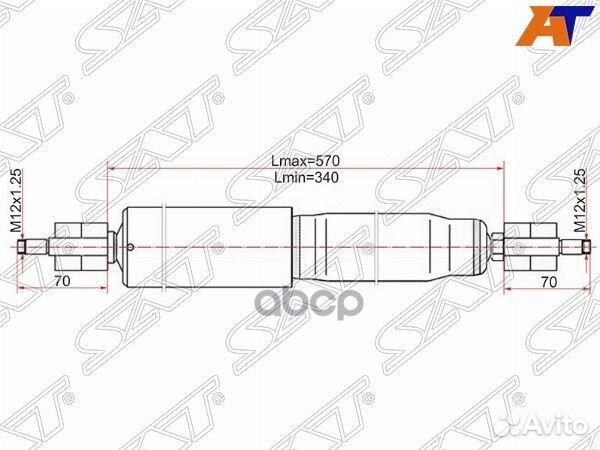 Амортизатор передний toyota land cruiser 105 lhrh