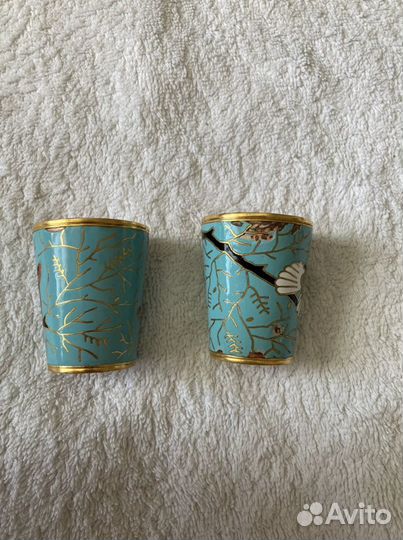 Рюмки с глухарем позолоченные СССР