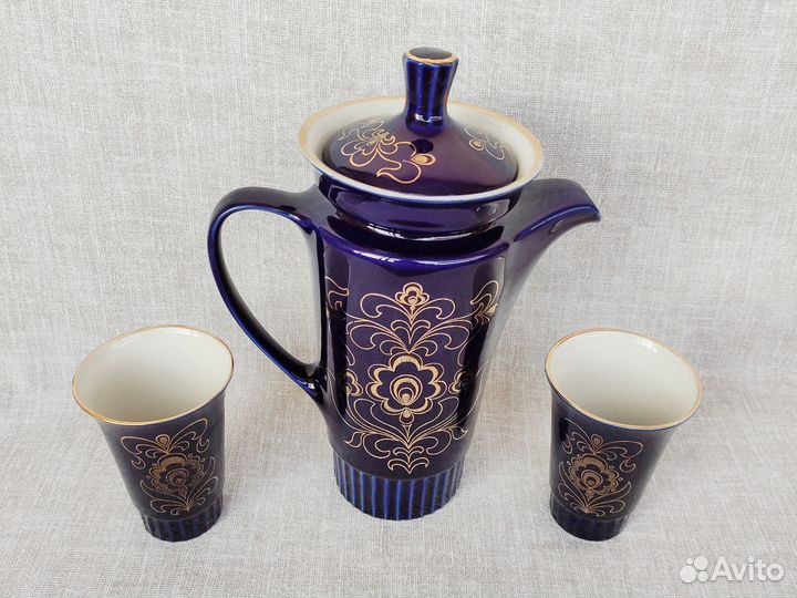 Сервиз фарфоровый (кобальт),ссср