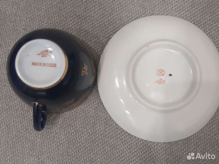 Чайные пары золотой фриз кобальт лфз