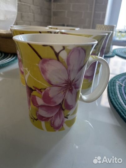 Набор чайных чашек 6 фарфор