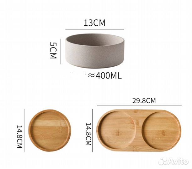 Интерьерная керамическая миска для кошек и собак
