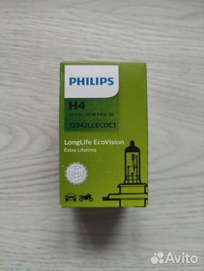 Лампа автомобильная Philips H4 60/55W 12342llecoc1