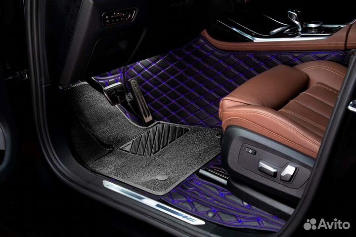 3D Коврики Geely Atlas Pro Экокожа Салон Багажник