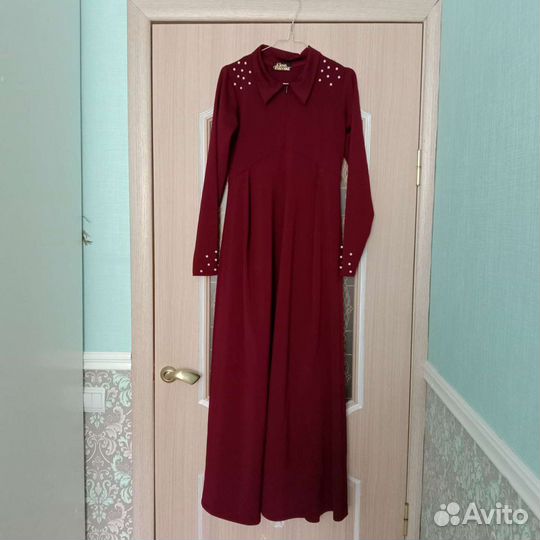 Платье в пол, закрытое платье,платье для мусульман