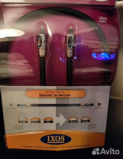 Оптический кабель Toslink ixos 2 м. (новый)