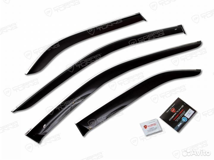 Дефлекторы окон Toyota LC 300 с молдингом