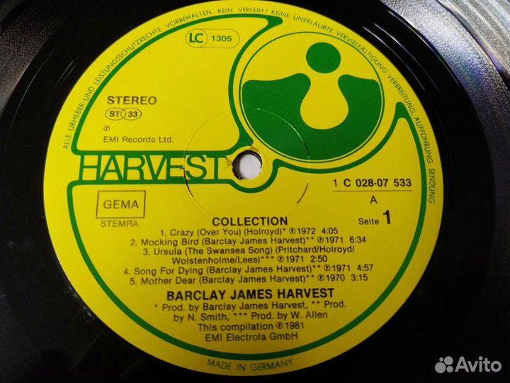 Barclay James Harvest Collection винил Германия