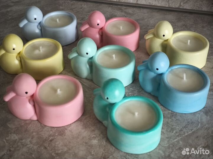 Пасхальные кролики/ ароматическая свеча