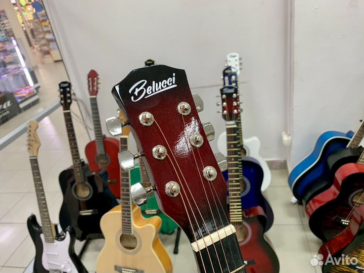 Акустическая гитара + чехол + доставка